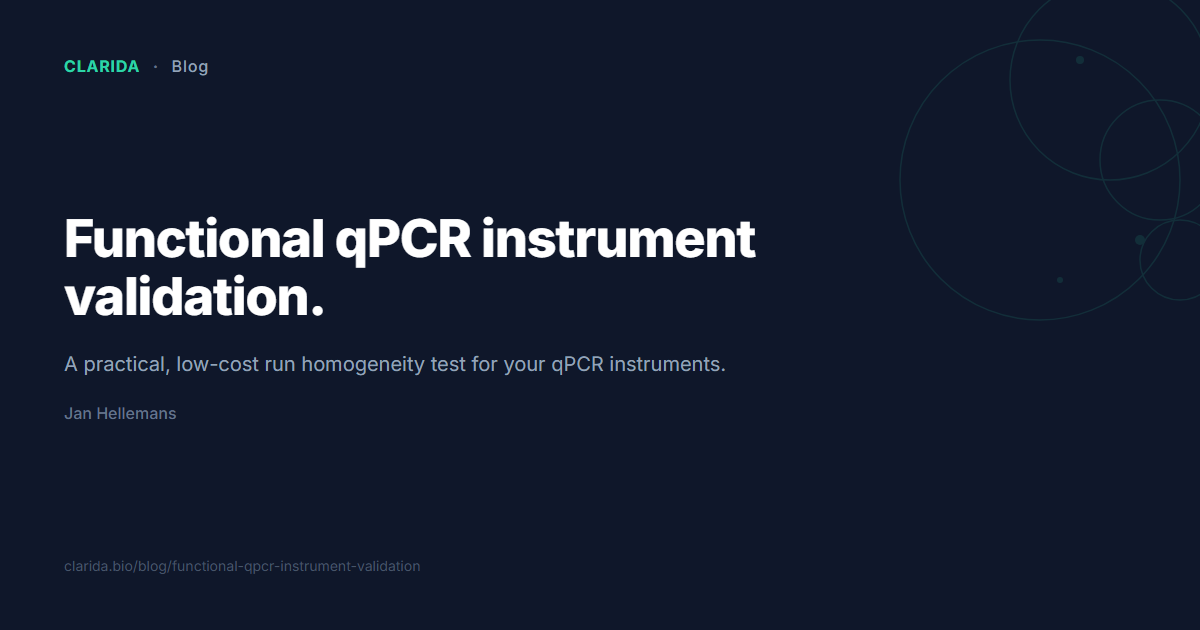 Functional qPCR instrument validation | Clarida Blog